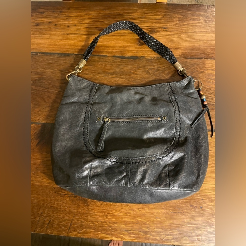 The Sak Black Textured Leather Shoulder Bag - Picture 5 of 12